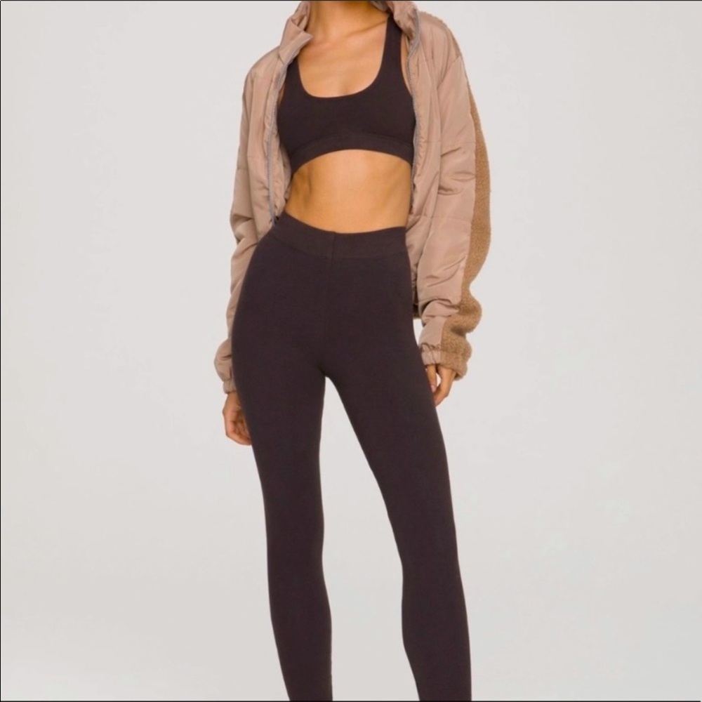 NWT Good American Essential lounge Leggings coffee brown size 4 size XL